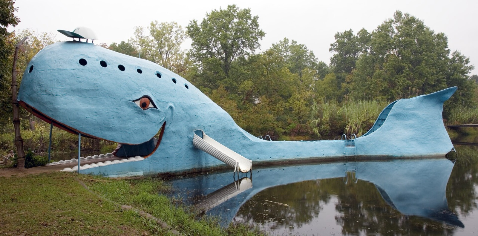 The Blue Whale of Catoosa on Route 66 outside Tulsa, Oklahoma